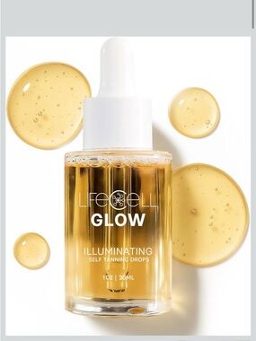 LifeCell Glow Self-Tanning Drops Face Body Customizable Self Tan Streak-Free DIY